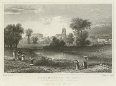Chelmsford, Essex, von Springfield Hill, nahe den Kiesgruben von William Henry Bartlett