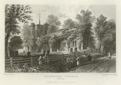 Chingford Kirche, Essex von William Henry Bartlett