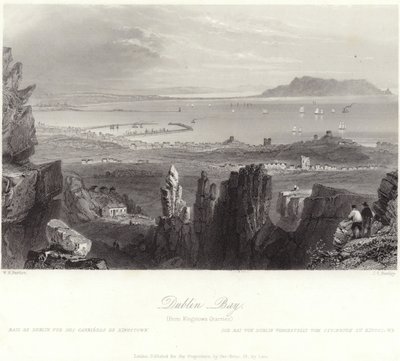 Dublin Bay von den Kingstown-Steinbrüchen von William Henry Bartlett