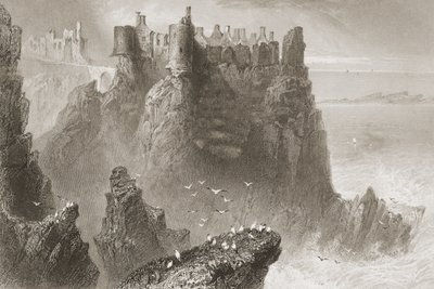 Dunluce Castle, County Antrim, Nordirland, aus 