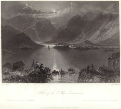 Kopf der Killeries, Connemara von William Henry Bartlett