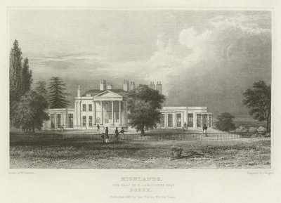 Highlands, der Sitz von N. Labouchere, Esquire, Essex von William Henry Bartlett