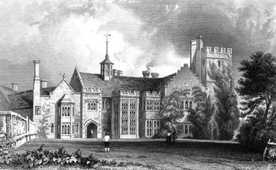 Horeham Hall, nahe Thaxted, Essex, graviert von John Carr Armytage, 1831 von William Henry Bartlett
