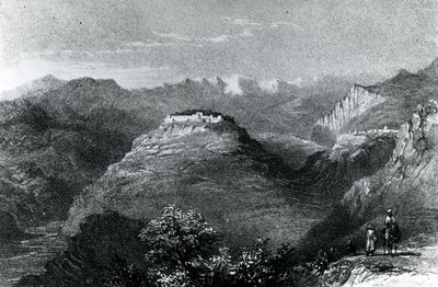 Lady Hester Stanhopes Residenz in Joon, am Berg Libanon, 1845 von William Henry Bartlett