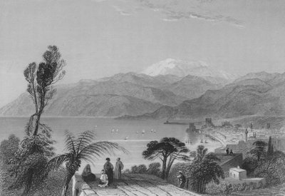 Berg Libanon (Stich) von William Henry Bartlett