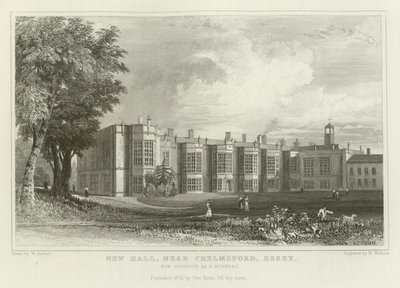 New Hall, in der Nähe von Chelmsford, Essex, jetzt als Kloster genutzt von William Henry Bartlett