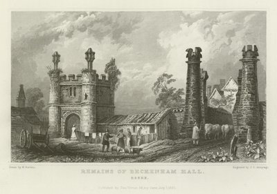 Überreste von Beckenham Hall, Essex von William Henry Bartlett