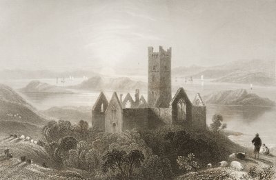Roserk Abbey, County Mayo, Irland, aus 