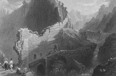 Ruinenmauern von Antiochia, das antike Anathoth von William Henry Bartlett