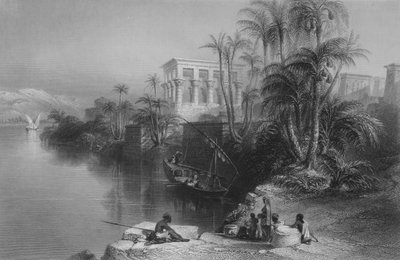 Szene am Nil bei Philoe, oberhalb von Syene (Stich) von William Henry Bartlett