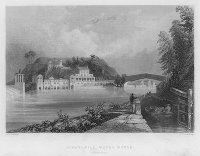 Schuylkill Wasserwerke, Philadelphia von William Henry Bartlett