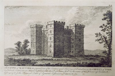 Das Schloss von Kanturk, County Cork, Irland in den 1800er Jahren, aus 