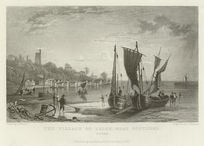 Das Dorf Leigh, in der Nähe von Southend, Essex von William Henry Bartlett