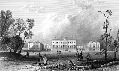Thorndon Hall, Essex, graviert von Henry Adland, 1832 von William Henry Bartlett