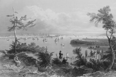 Ansicht von New York, von Weehawken (Gravur) von William Henry Bartlett