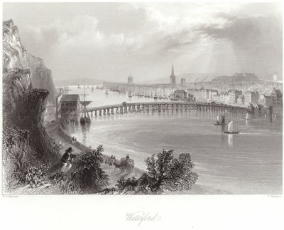 Waterford in der Grafschaft Waterford von William Henry Bartlett