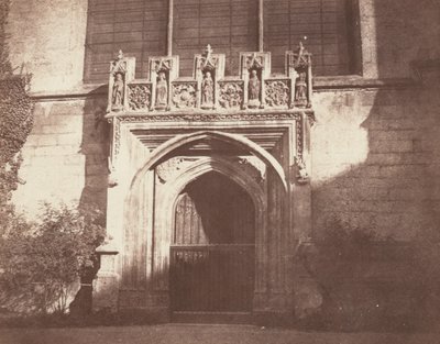 Eine alte Tür, Magdalen College, Oxford von William Henry Fox Talbot