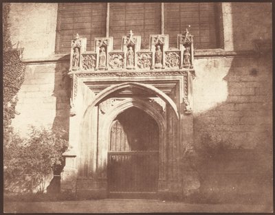 Eine alte Tür im Magdalen College, Oxford, April 1843 von William Henry Fox Talbot