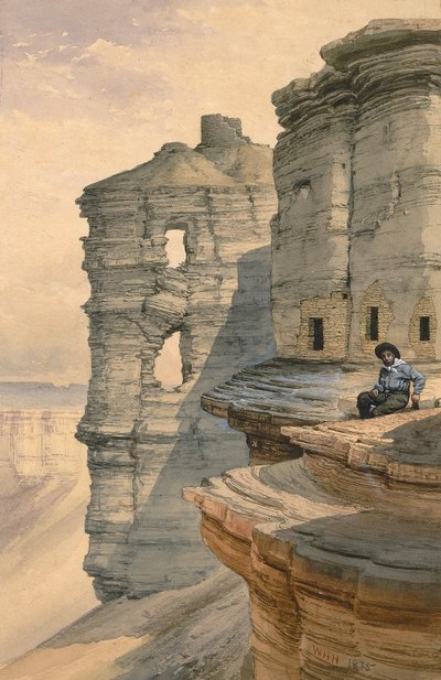 Klippenhäuser am Rio Mancos, Colorado von William Henry Holmes
