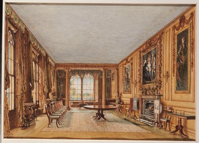 Das Winter-Esszimmer des Earl of Essex in Cassiobury, 1821 von William Henry Hunt