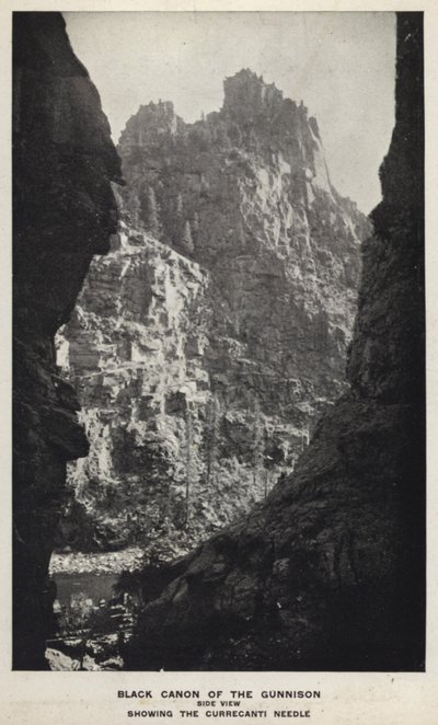 Canyons von Colorado: Schwarzer Canon des Gunnison, Seitenansicht, Currecanti Needle von William Henry Jackson