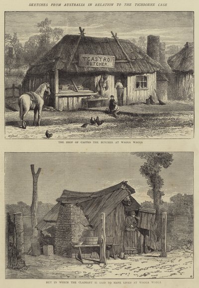 Skizzen aus Australien im Zusammenhang mit dem Tichborne-Fall von William Henry James Boot