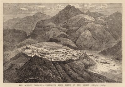 Der afghanische Feldzug, Jugdulluck Fort, Schauplatz der jüngsten Ghilzai-Überfälle von William Henry James Boot