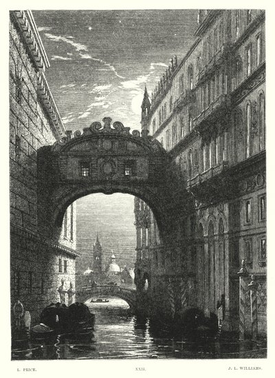 Lord Byrons Childe Harold, Canto IV, Strophe 1 (Gravur) von William Henry Lake Price