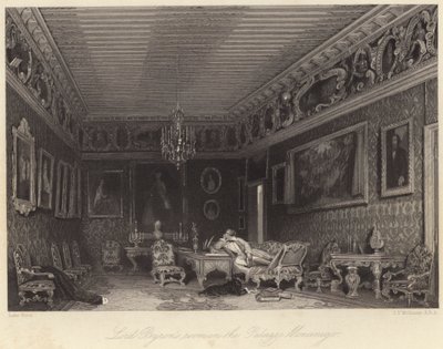 Lord Byrons Zimmer im Palazzo Mocenigo von William Henry Lake Price