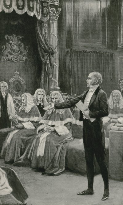 Earl Grey appelliert an das Bischofsgericht, das Reformgesetz zu verabschieden von William Henry Margetson