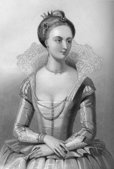 Anne von Dänemark 1665-1714, Königin Gemahlin von König James I, 1851 von William Henry Mote