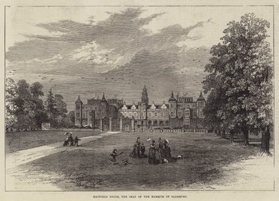 Hatfield House, der Sitz des Marquis von Salisbury von William Henry Pike