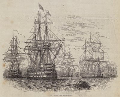 Die britische Flotte vor Lissabon von William Henry Pike
