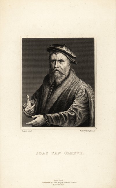 Porträt von Joos van Cleve, Maler tätig in Antwerpen, ca. 1485-1540 von William Henry Worthington