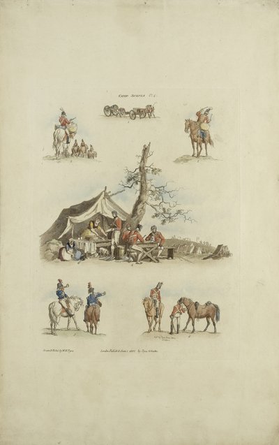 Lagerszenen, 1803 von William Henry after Pyne
