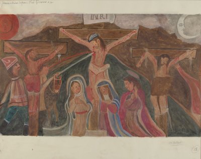 Station des Kreuzes Nr. 12: Jesus stirbt am Kreuz, um 1936 von William Herbert
