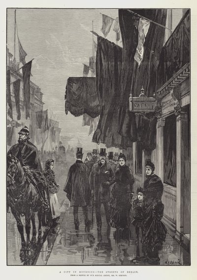 Eine Stadt in Trauer, die Straßen von Berlin von William Heysham Overend