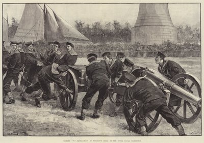 Limber Up! Bluejackets bei der Feldkanonenübung auf der Royal Naval Exhibition von William Heysham Overend