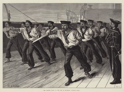 Die britische Flotte im Marmarameer, Cutlass Drill von William Heysham Overend