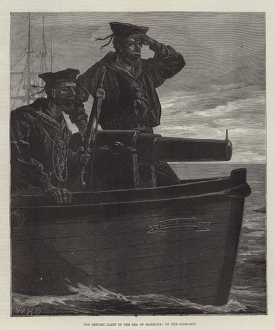 Die britische Flotte im Marmarameer, auf der Lauer von William Heysham Overend