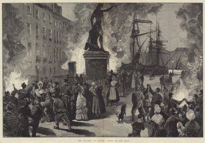 Die Cholera in Toulon, Szene am Kai von William Heysham Overend