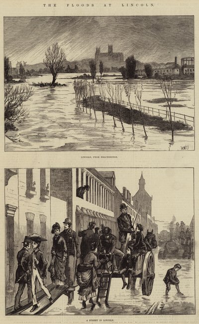 Die Überschwemmungen in Lincoln von William Heysham Overend