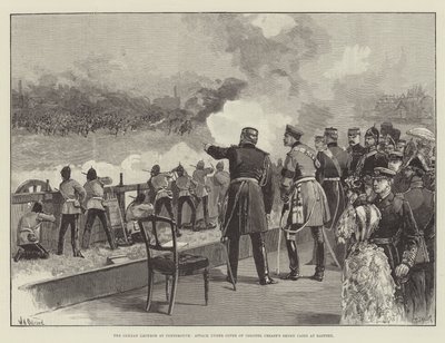 Der deutsche Kaiser in Portsmouth, Angriff unter dem Schutz von Colonel Crease
