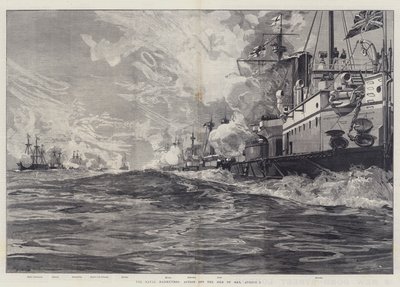 Die Marine-Manöver, Aktion vor der Isle of Man, 3. August von William Heysham Overend