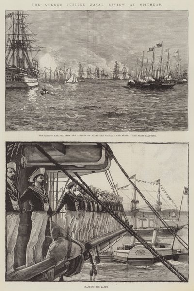 Die Marineparade zum Jubiläum der Königin in Spithead von William Heysham Overend