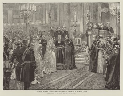 Die königliche Hochzeit in Berlin, Hochzeitszeremonie in der Kapelle des Königspalastes von William Heysham Overend