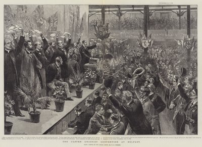 Die Ulster Unionist Convention in Belfast von William Heysham Overend