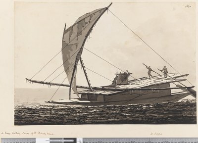 Seite 20 Ein großes Segelkanu der Freundlichen Inseln von William Hodges
