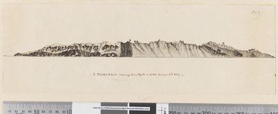 Seite 25a/c 1. Dominica von NNW bis ESE in 1 1/2 Meilen Entfernung von William Hodges