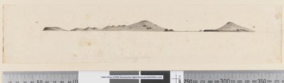 Seite 25b/c Profil einer unidentifizierten Insel von William Hodges